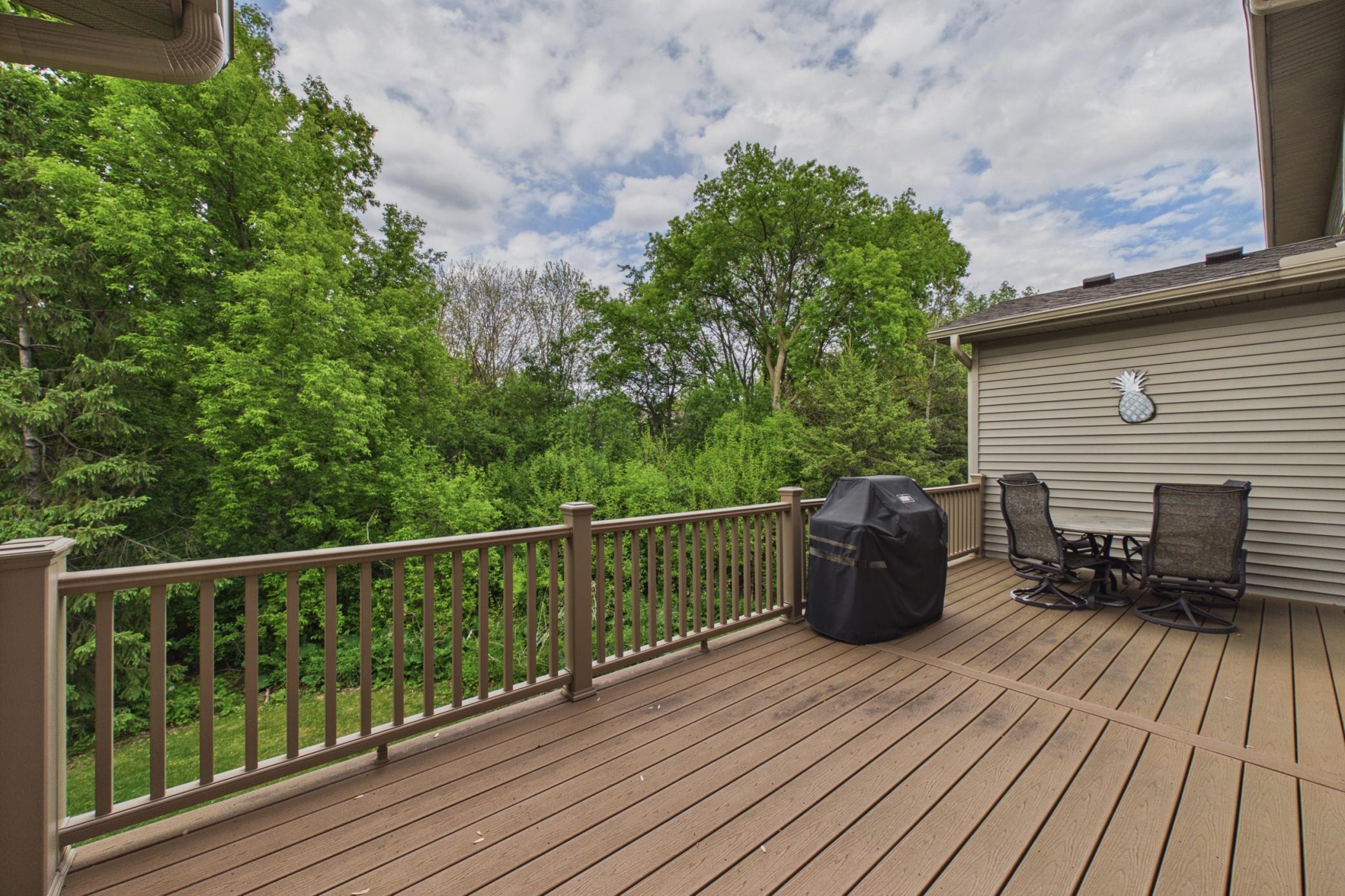 Private, large, maintenance free deck
