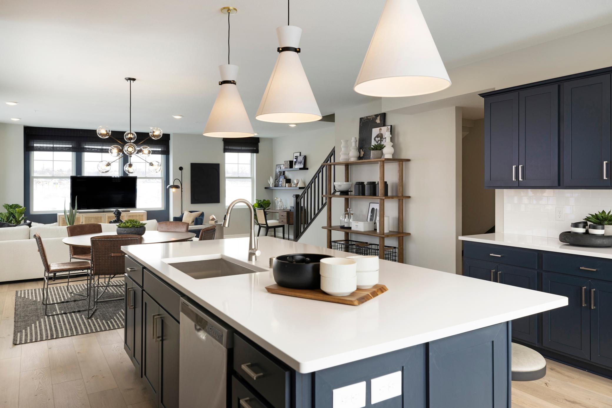 Photo is of a model home.
