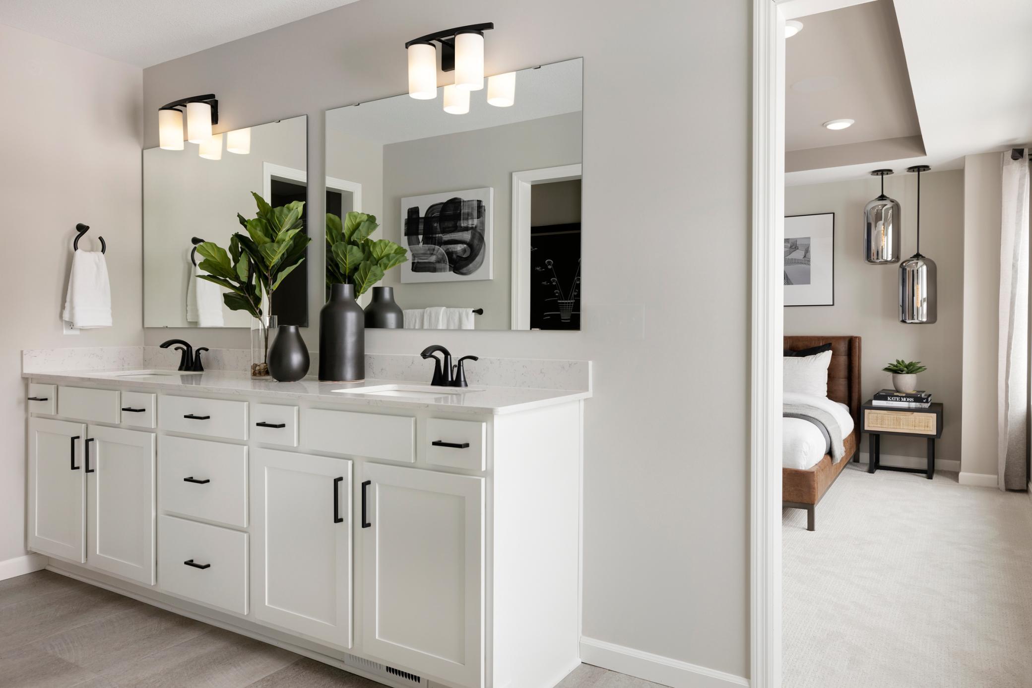 Photo is of a model home.
