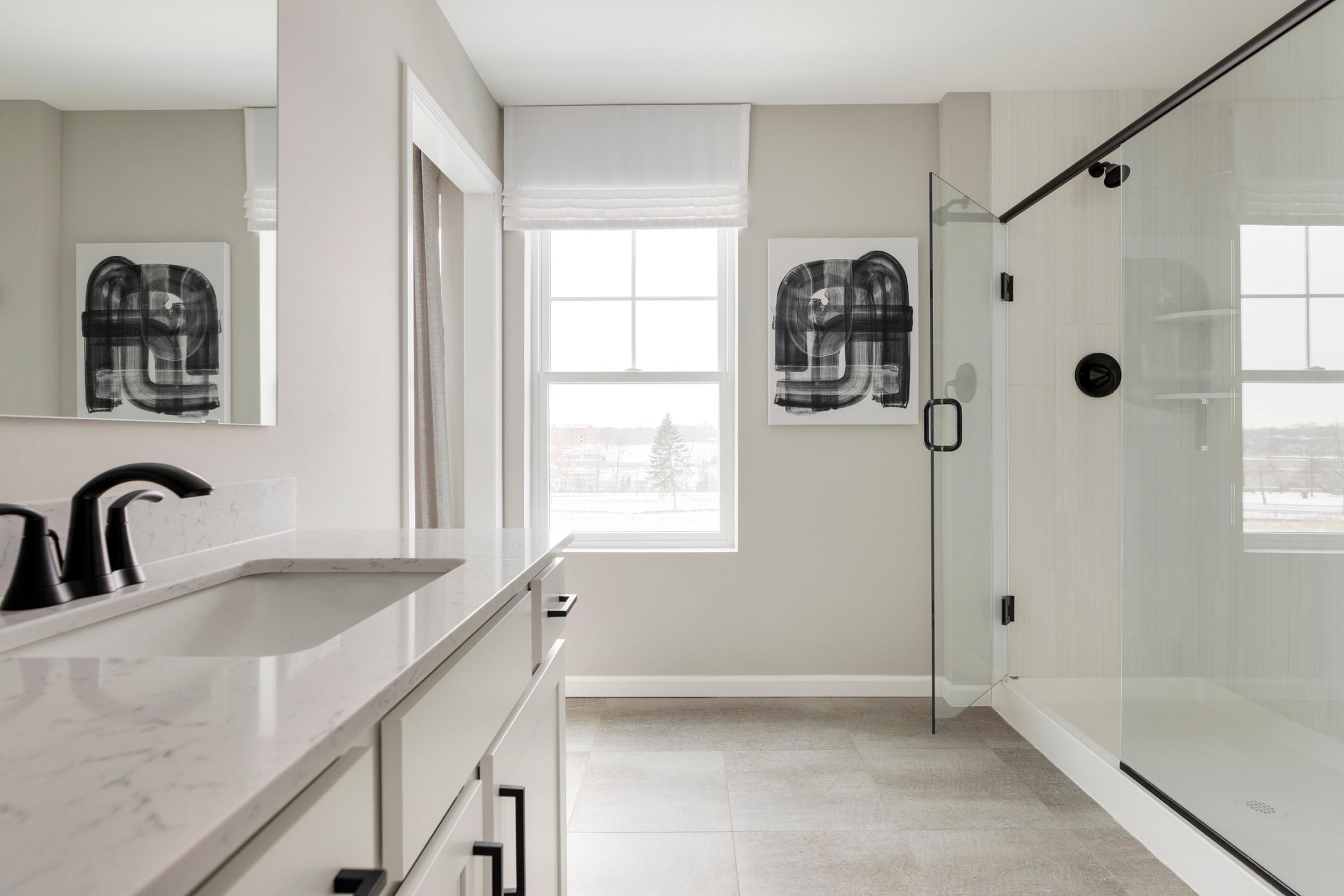 Photo is of a model home.