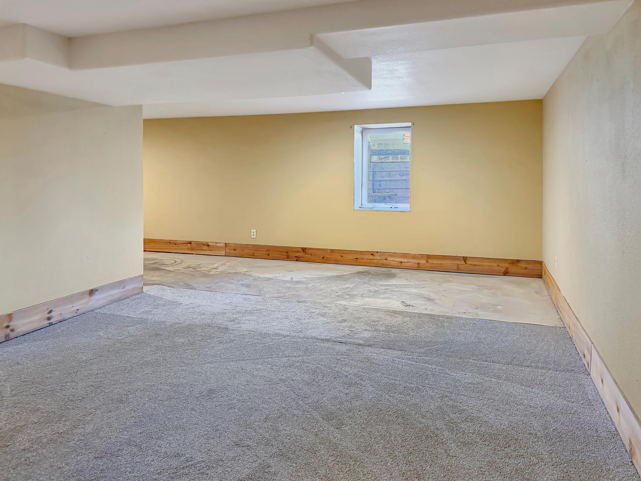 Egress window, giving the basement area even more options for uses