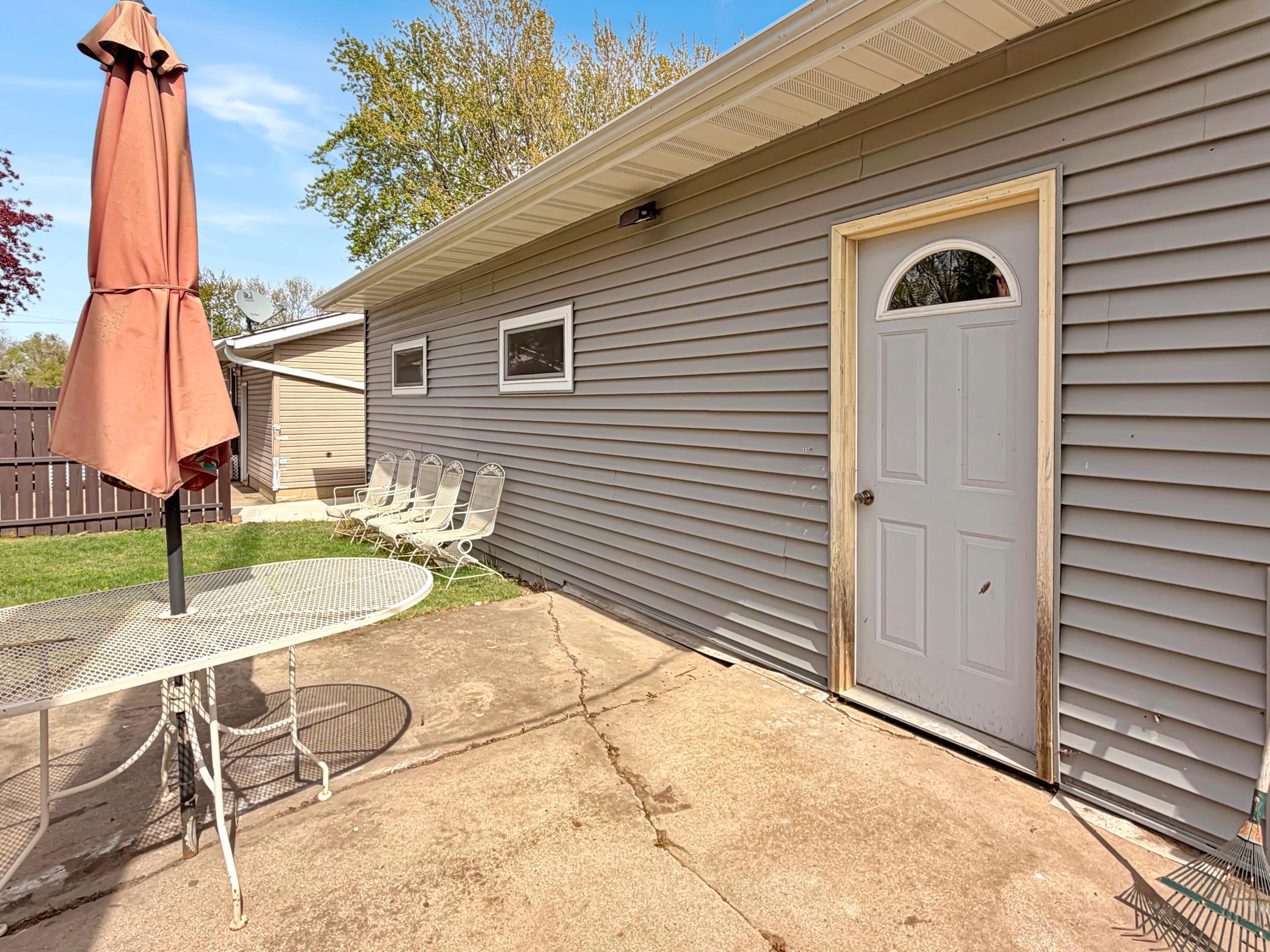 Back patio, just off the garage. Another perfect spot for relaxation