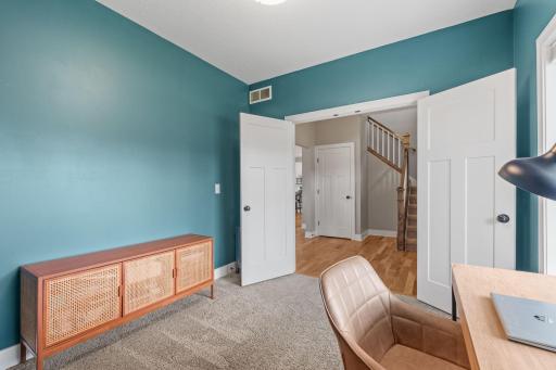 main floor office looking out onto entryway