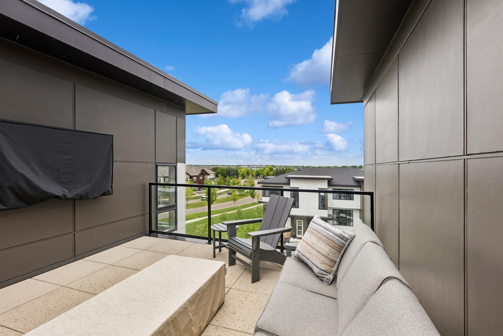 Private roof top patio with great views