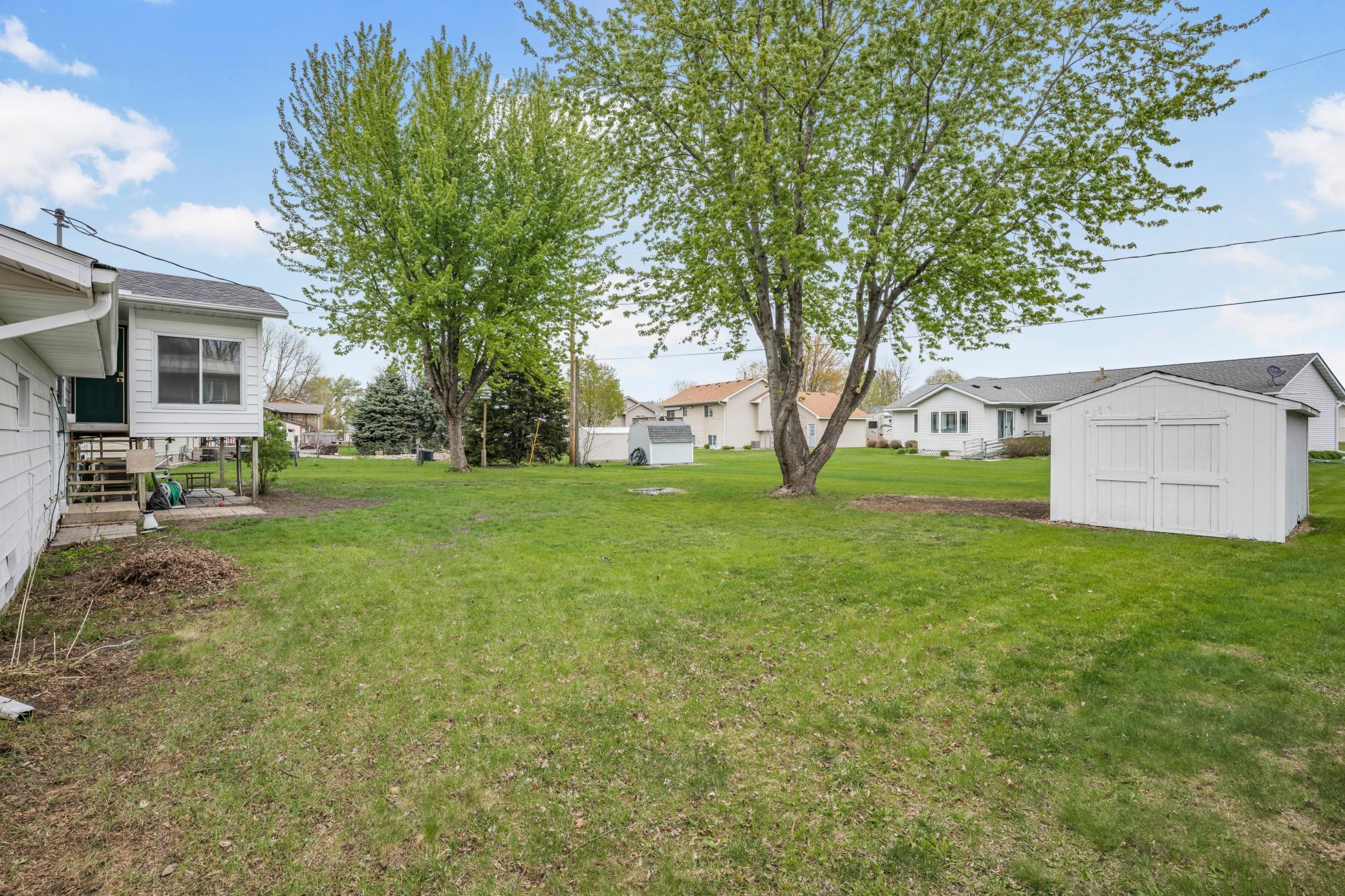 Large flat yard for plenty of games this summer