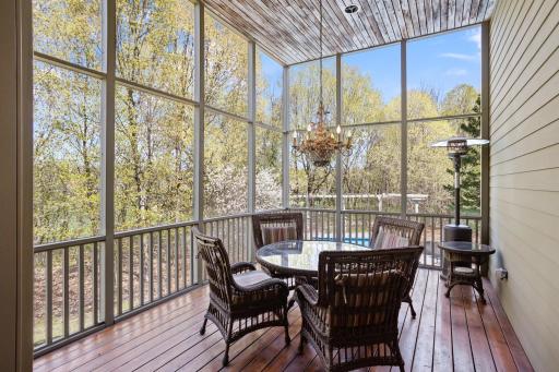Beautiful Screened in Porch off the Dining Room & Living Room