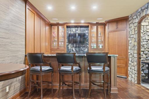 This bar area- so rich in texture and warmth.