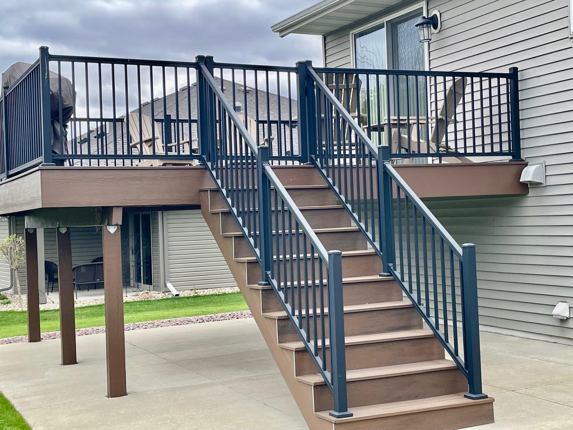 Elevated deck to patio