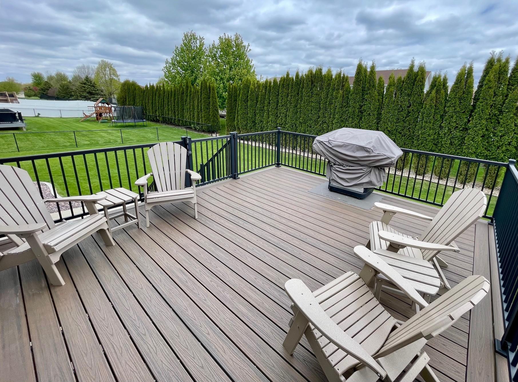 Newer composite elevated deck