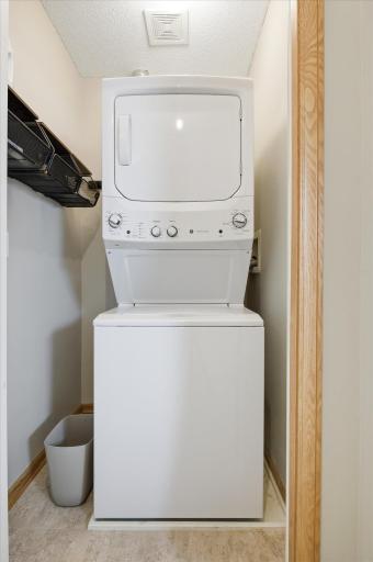This town home has a dedicated upper level laundry area.