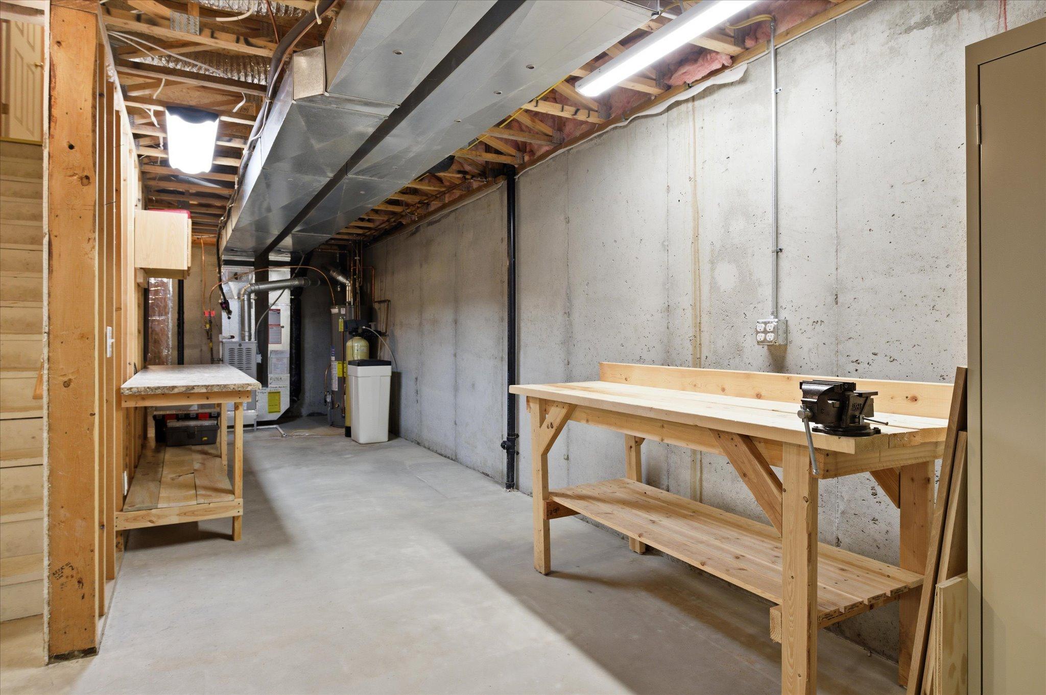 It also provides room for hobbies, projects, or a small workshop area.