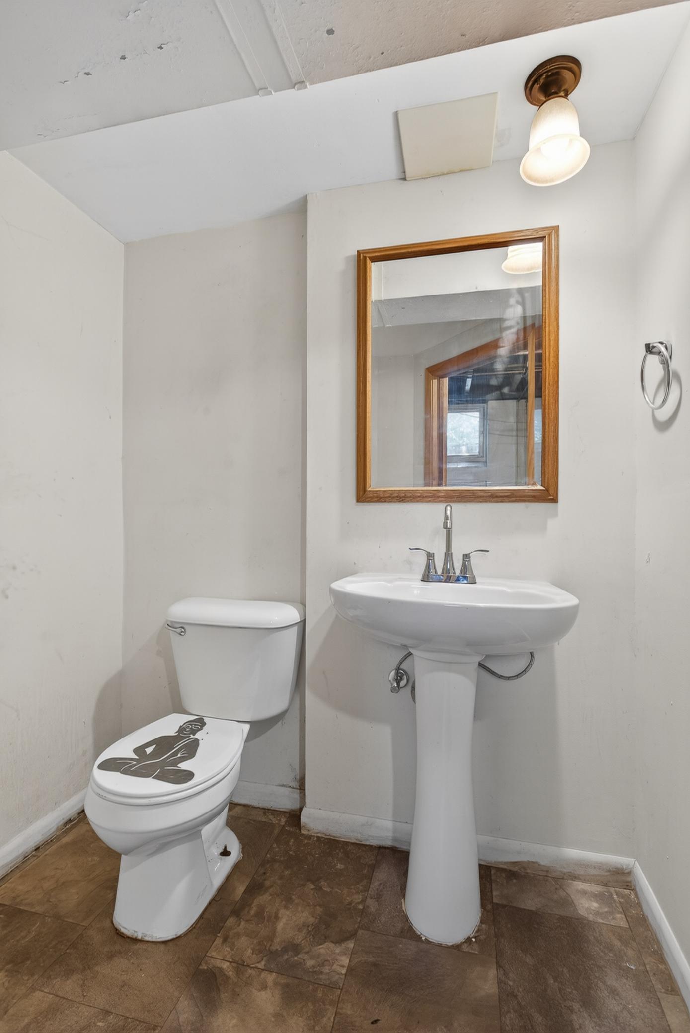 lower level half bath