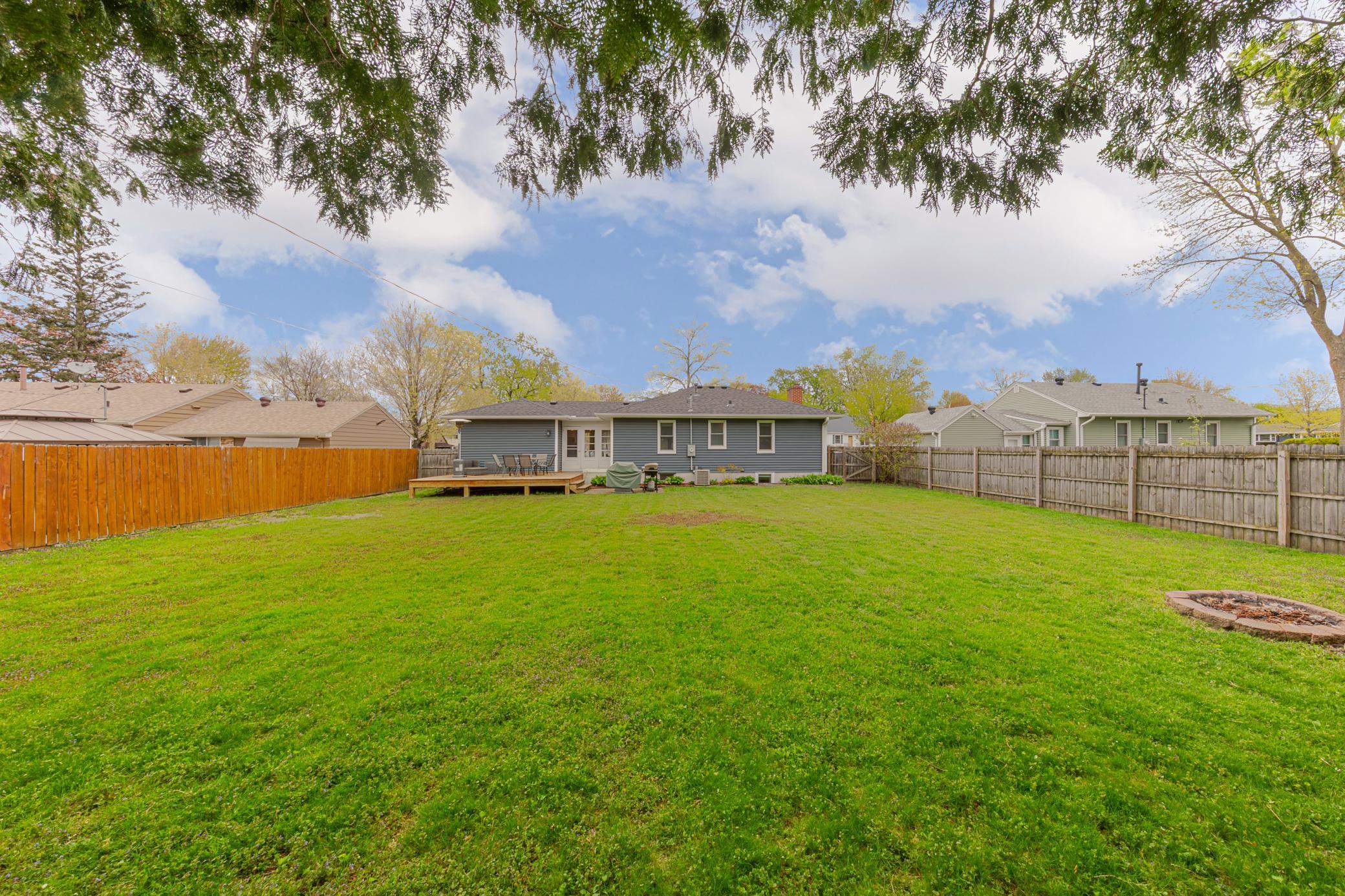 Large and private back yard