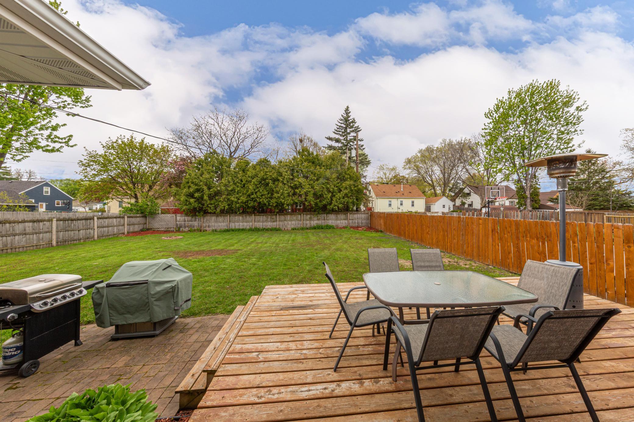 There's a patio off of the deck great for grilling!