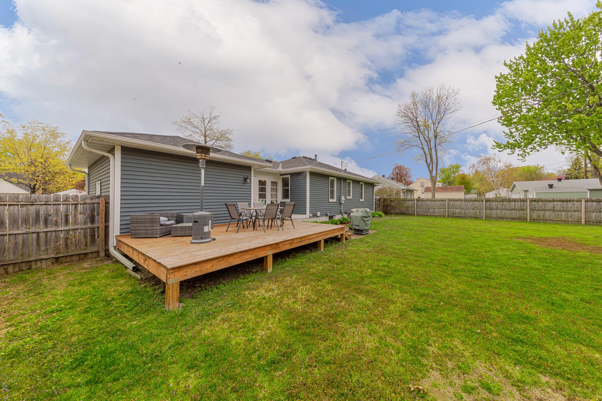 Nice sized deck off of breezeway