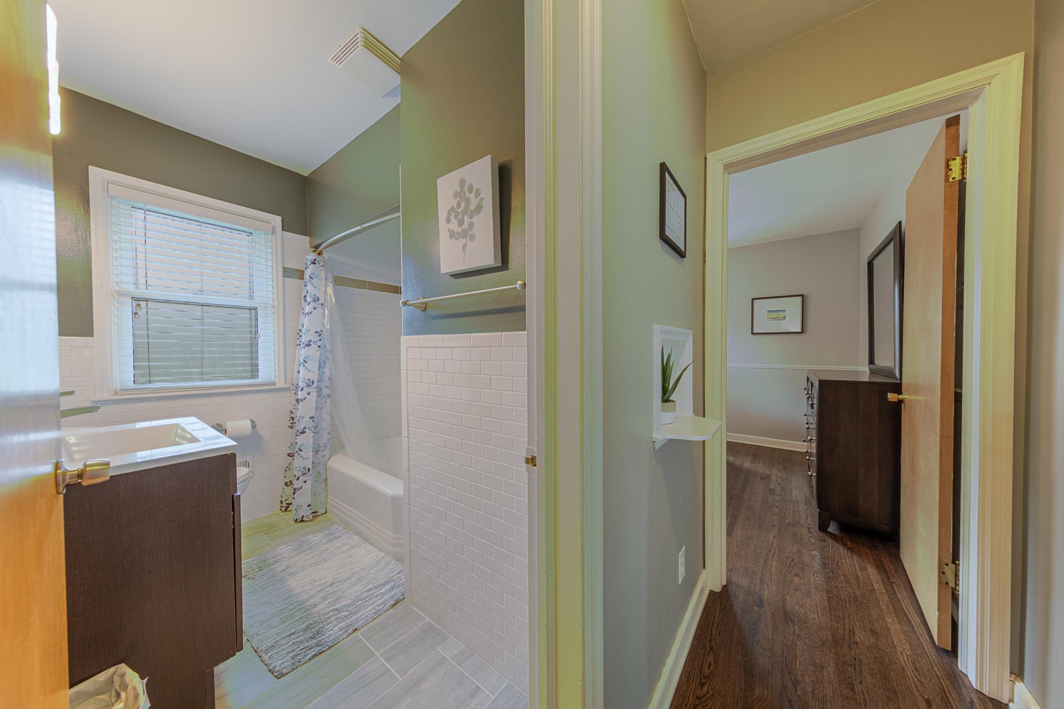 Main level bathroom was completely remodeled