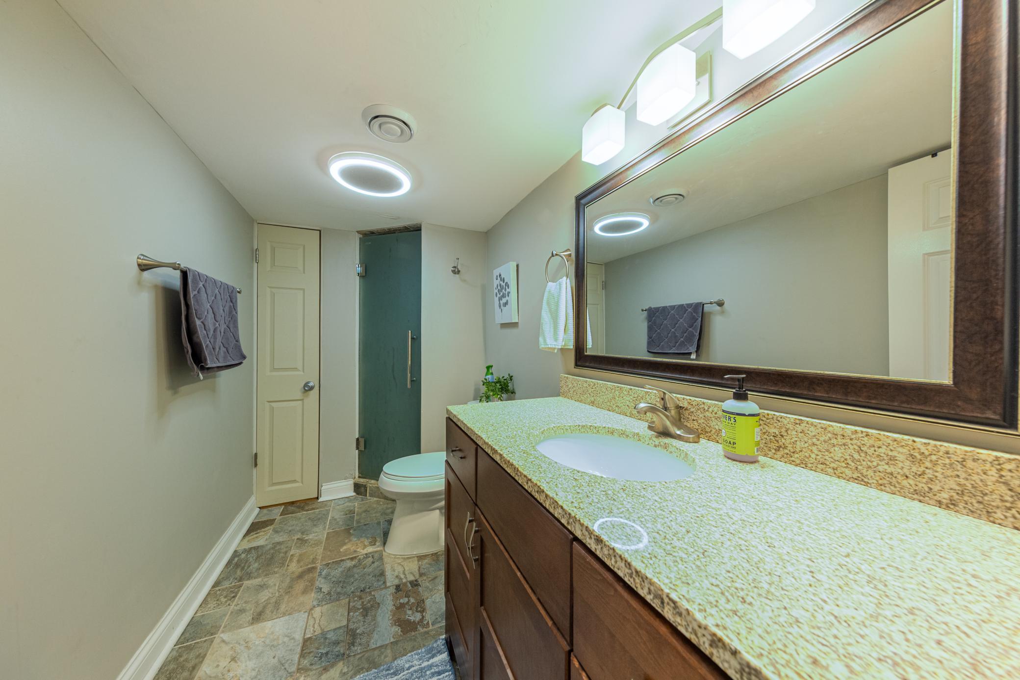 Lower level 3/4 bathroom