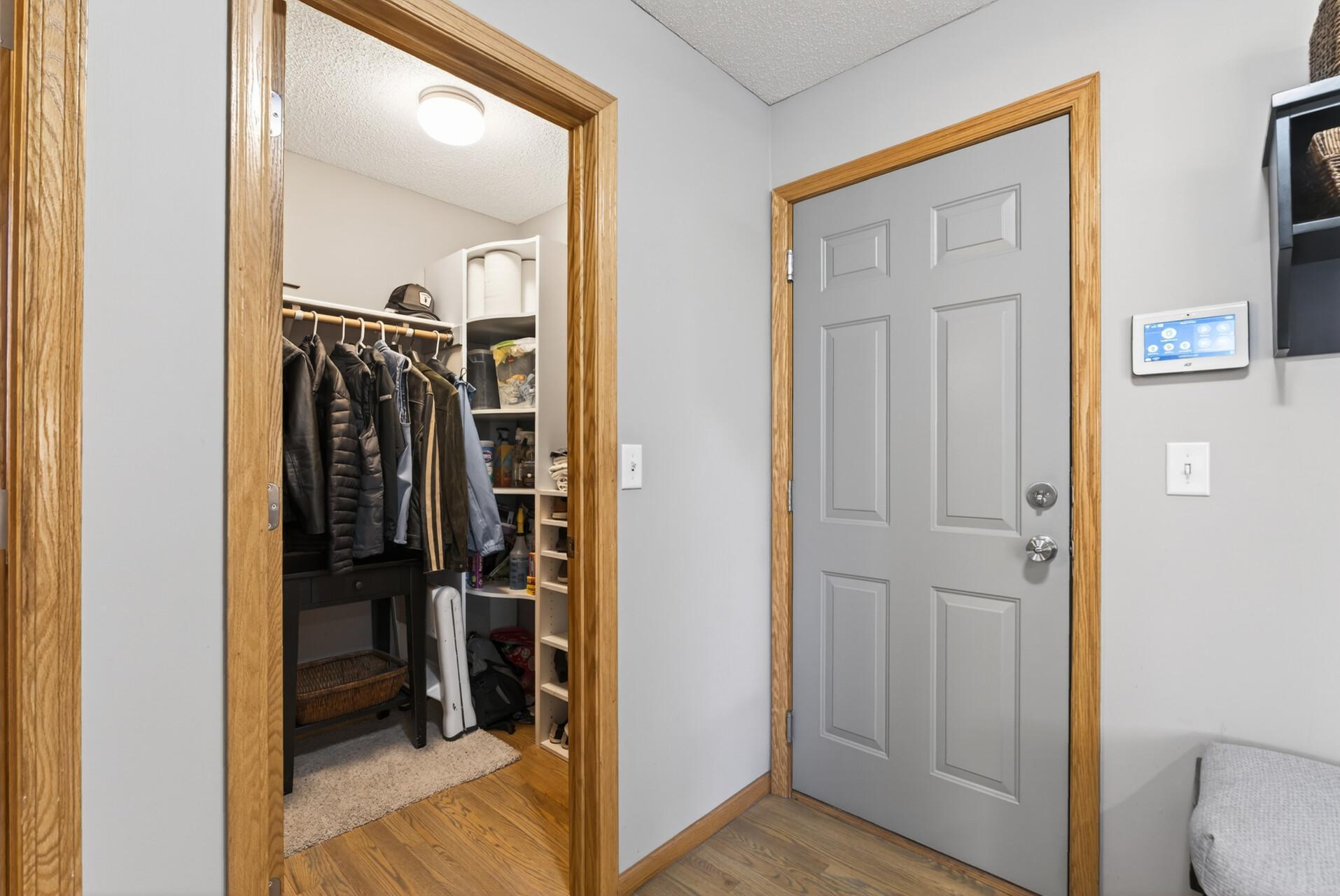 Big storage closet near entrance from garage