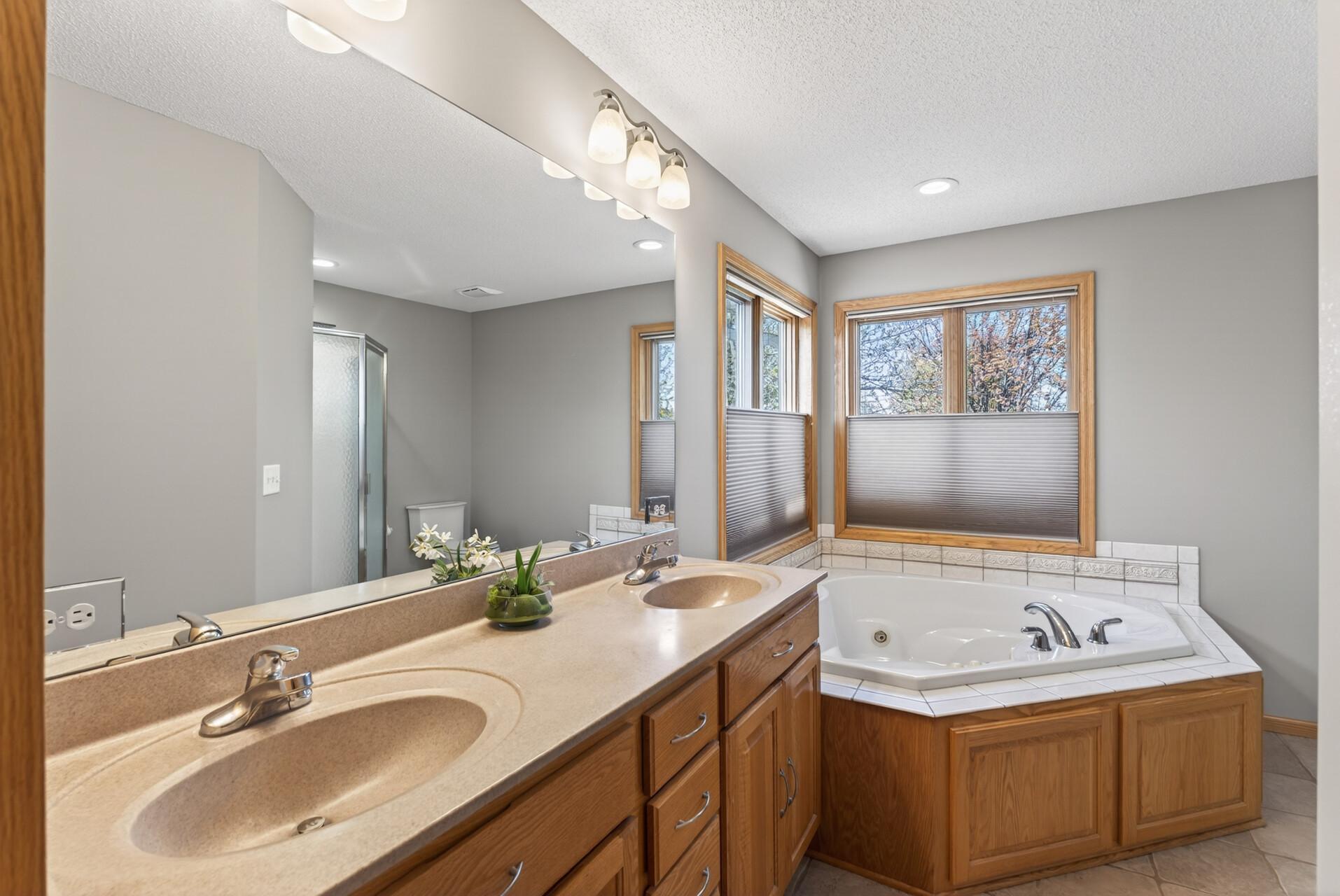 Primary bath with double sinks