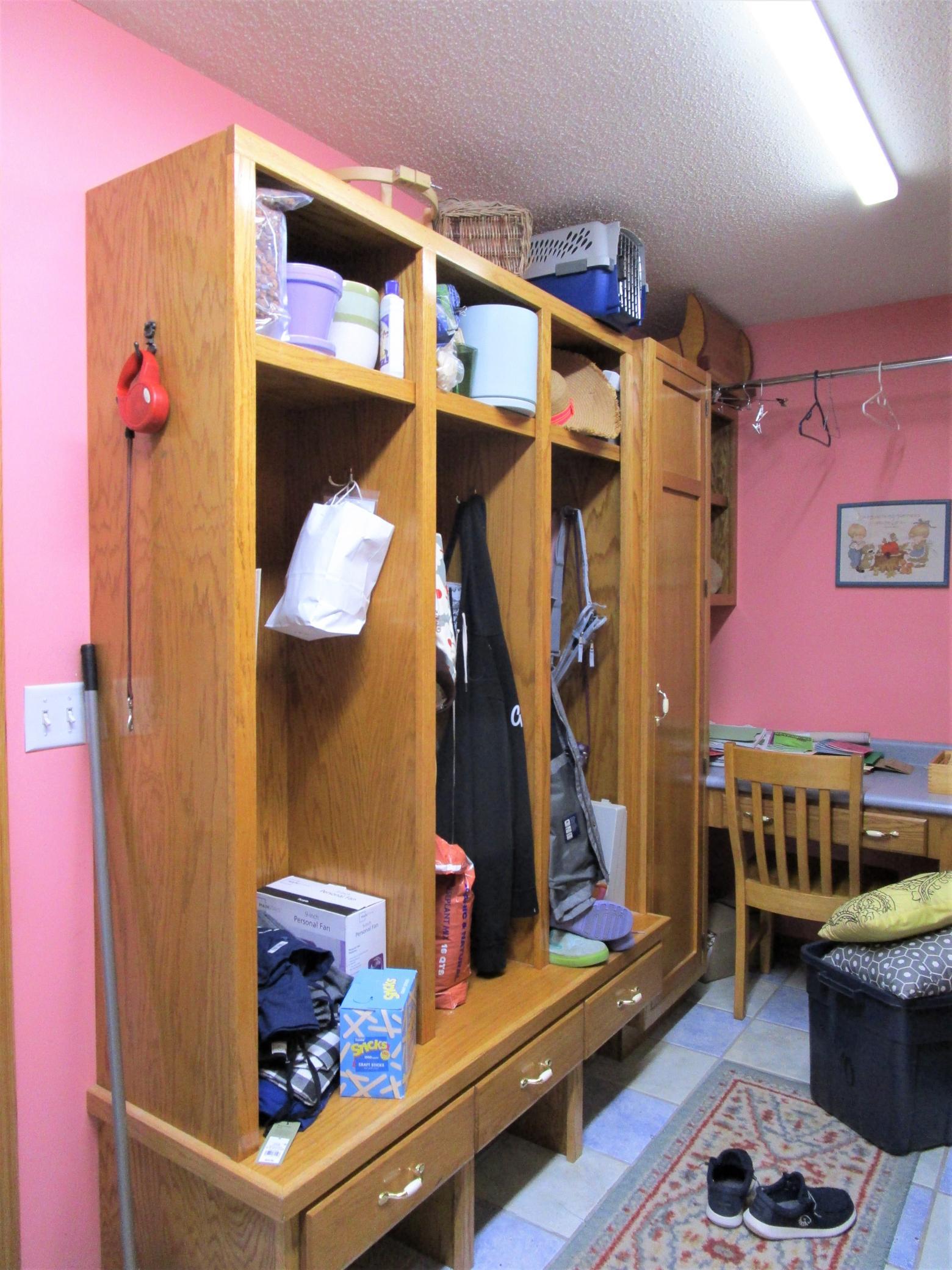 Custom Built-In Cubbies/Storage In Laundry Room