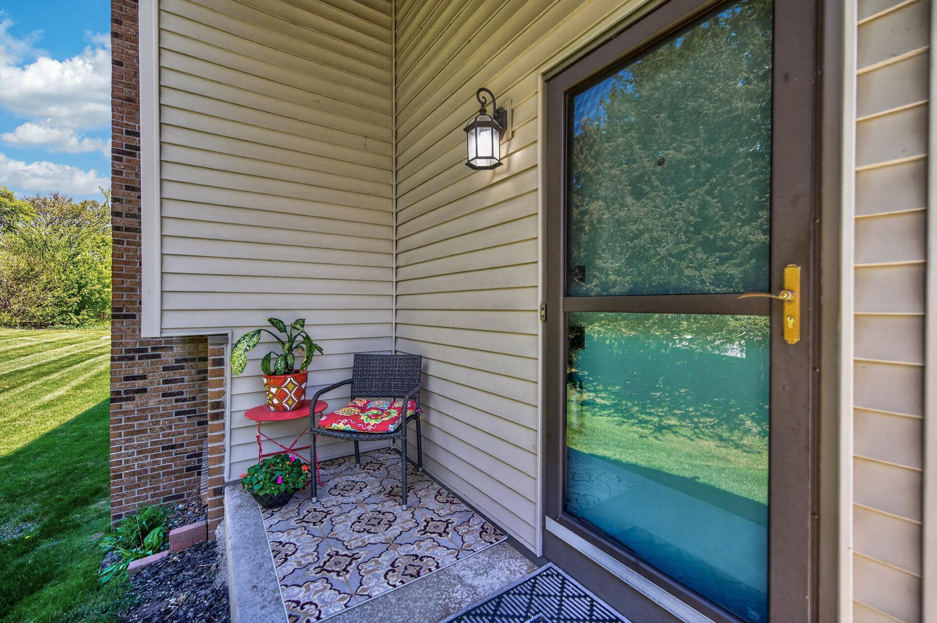 The front door entrance porch is covered and private, surrounded by pines. Perfect for reading or relaxing with a beverage!