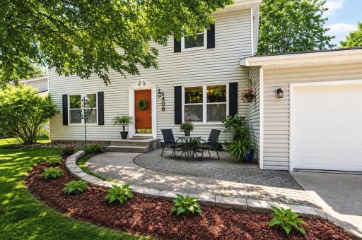 This charming walk-up to the front door sets the stage for your guests.