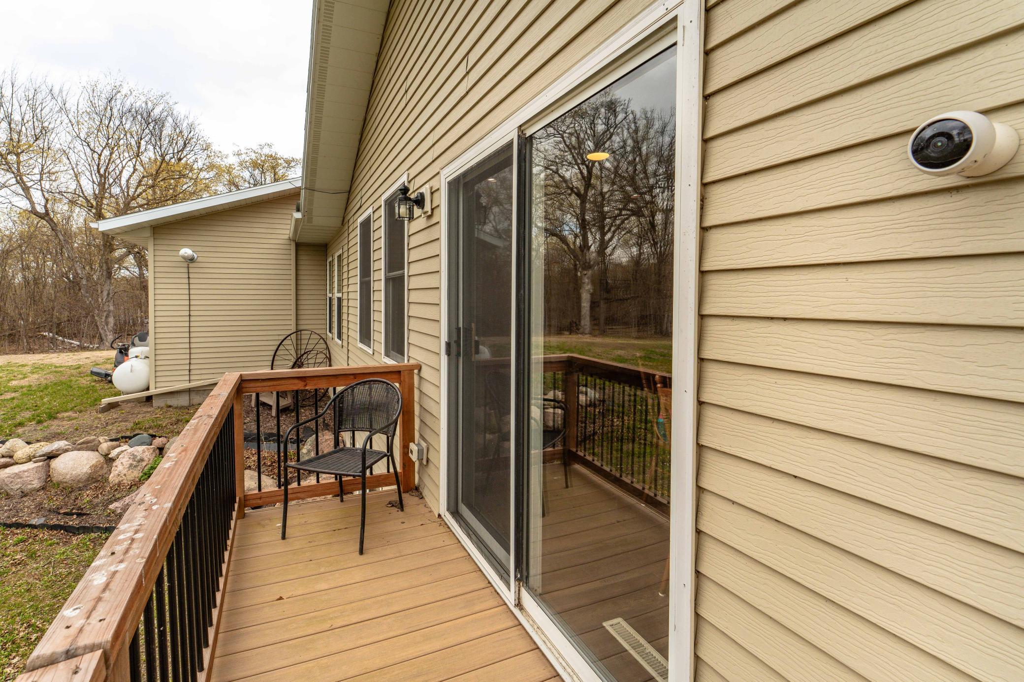 Side deck to patio door