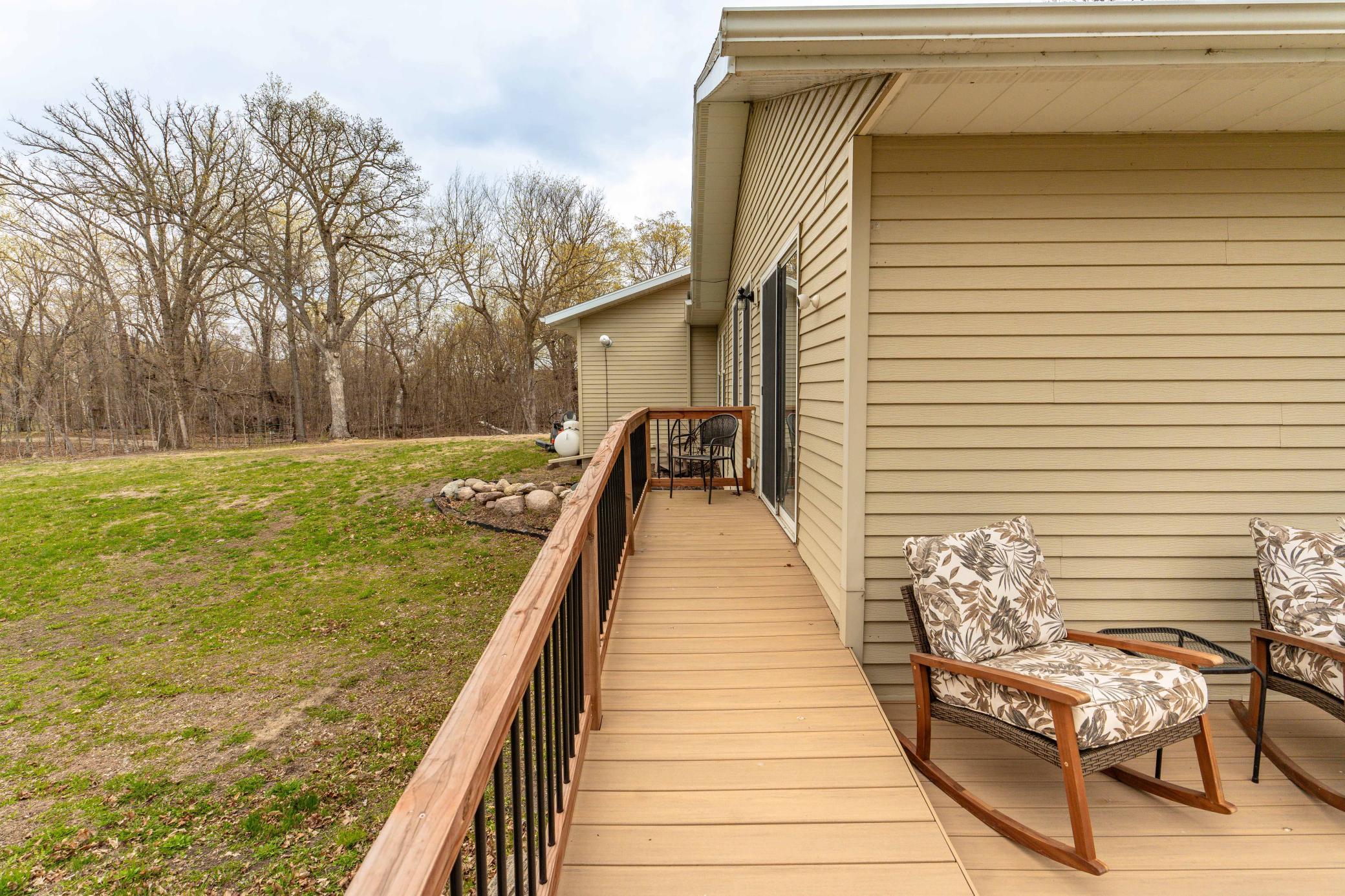 Side deck to patio door