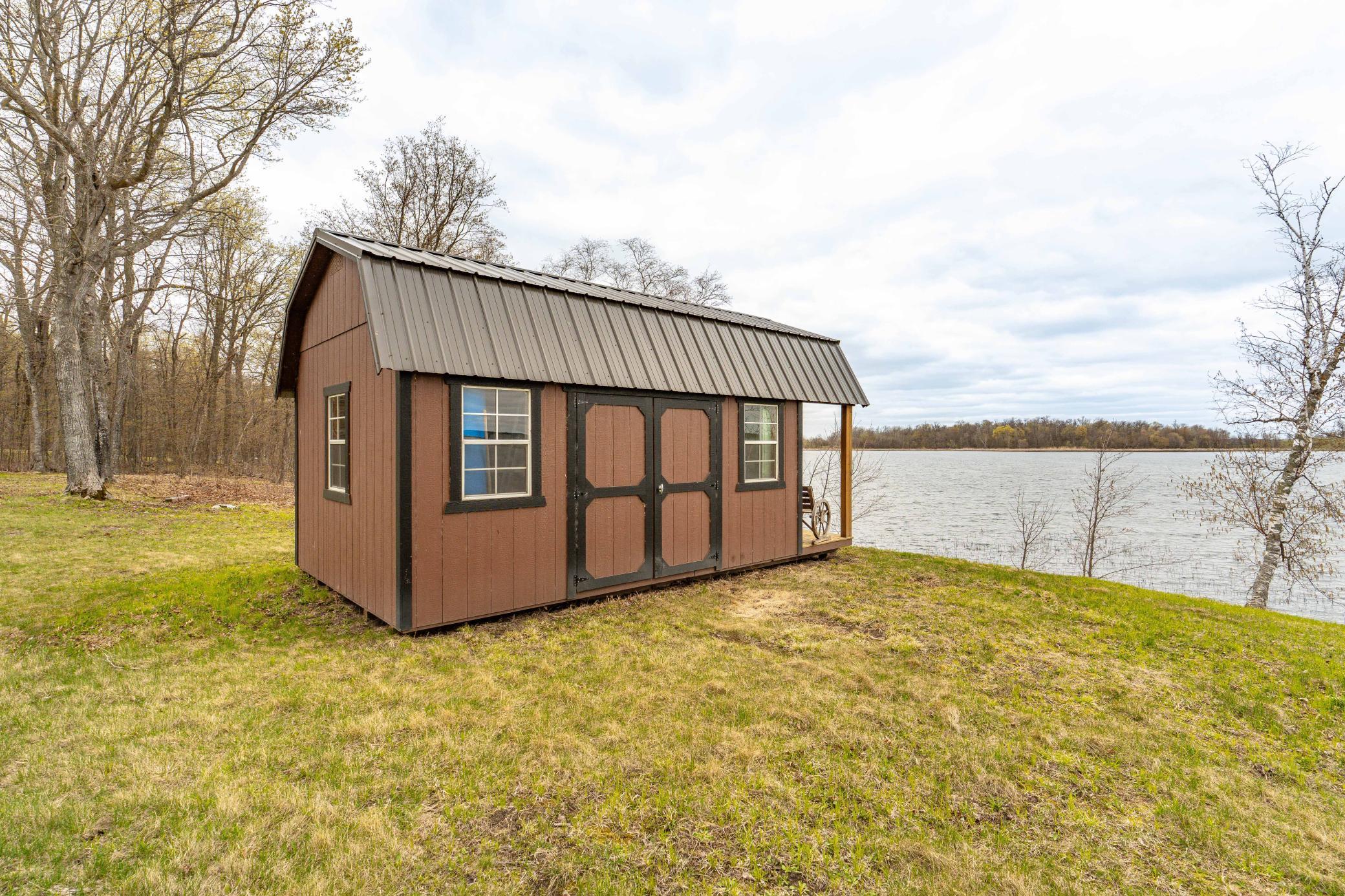 Lakeside storage shed