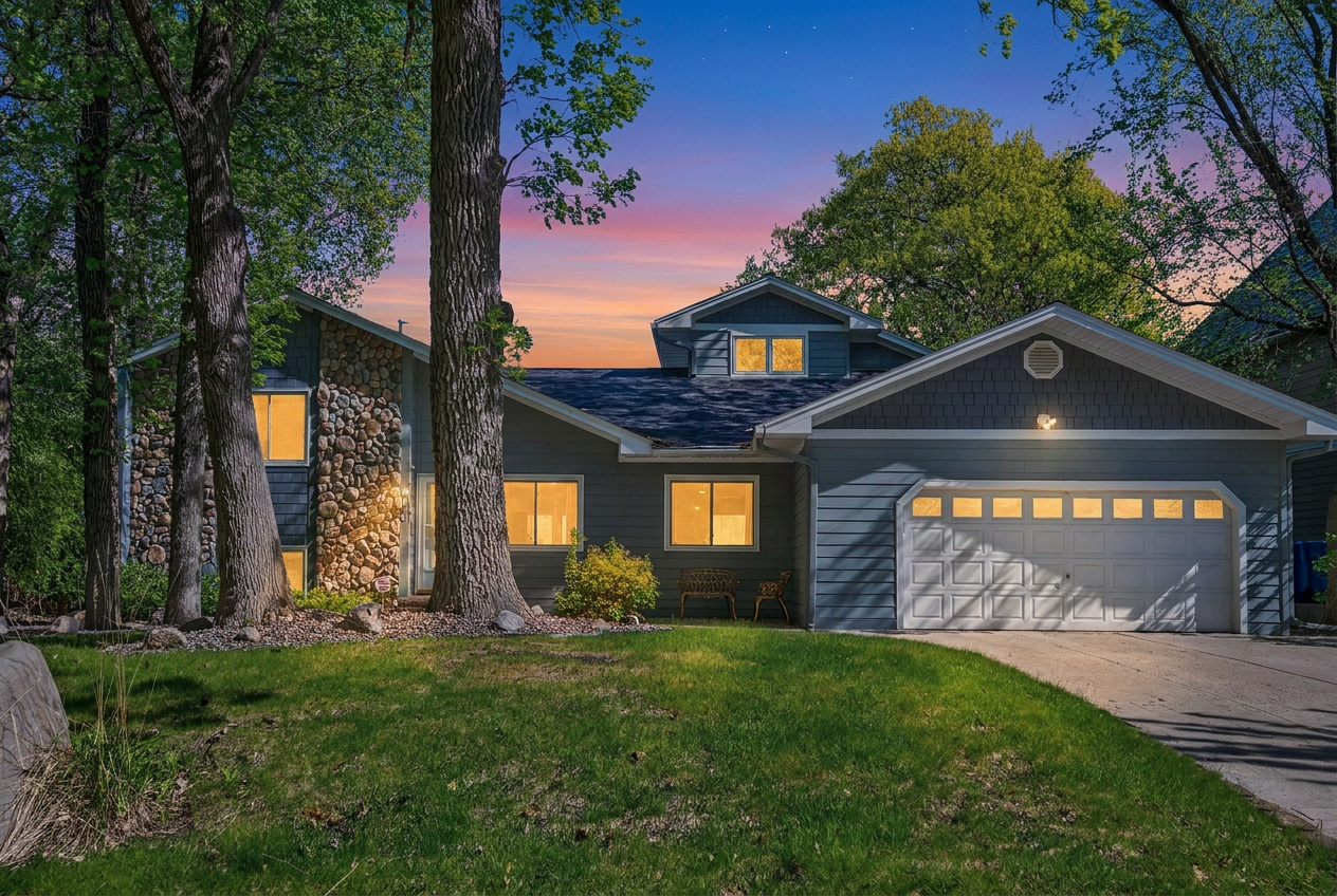 Great curb appeal with large patio space in the front and stamped concrete driveway.