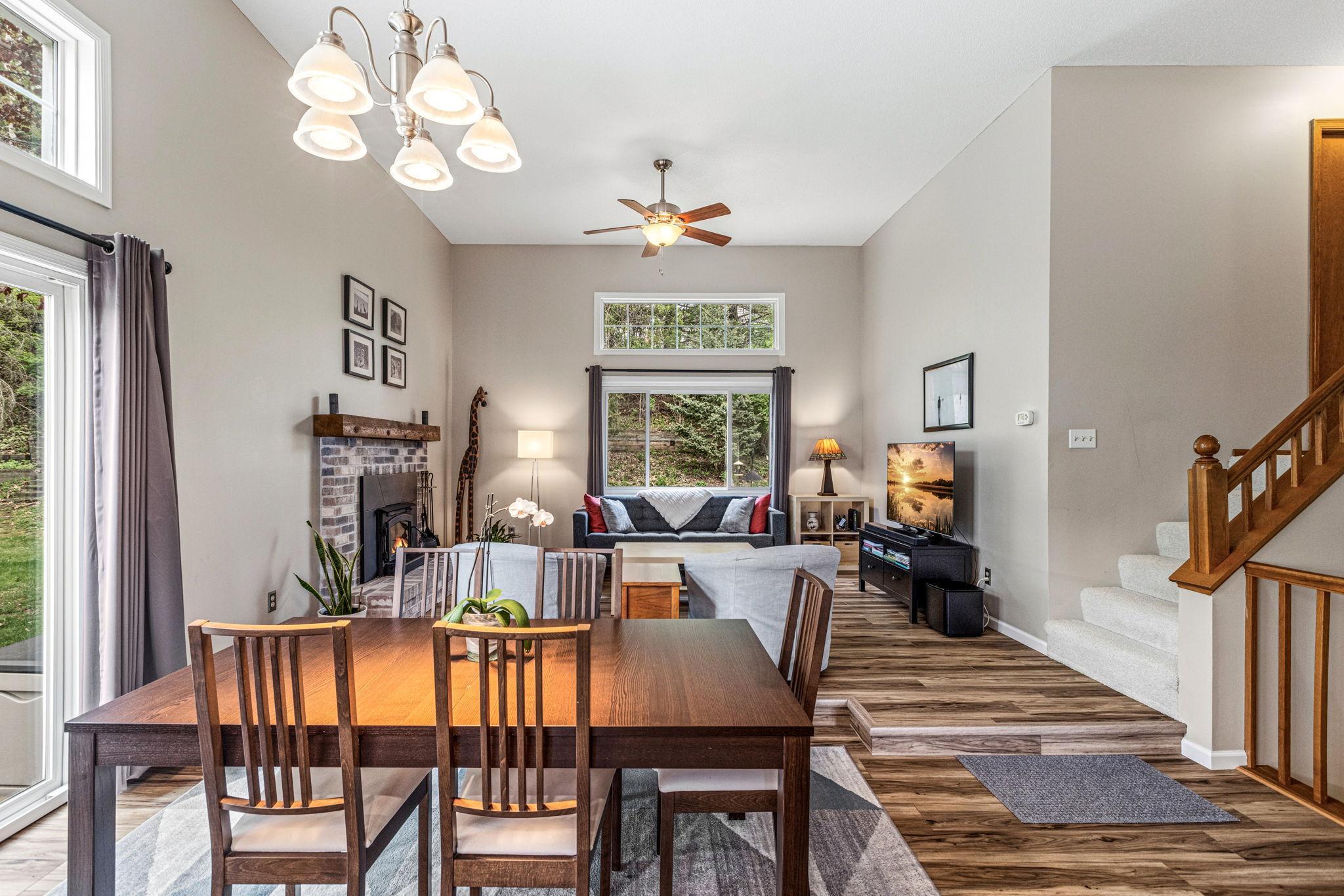 Open Concept Dining and Living Room