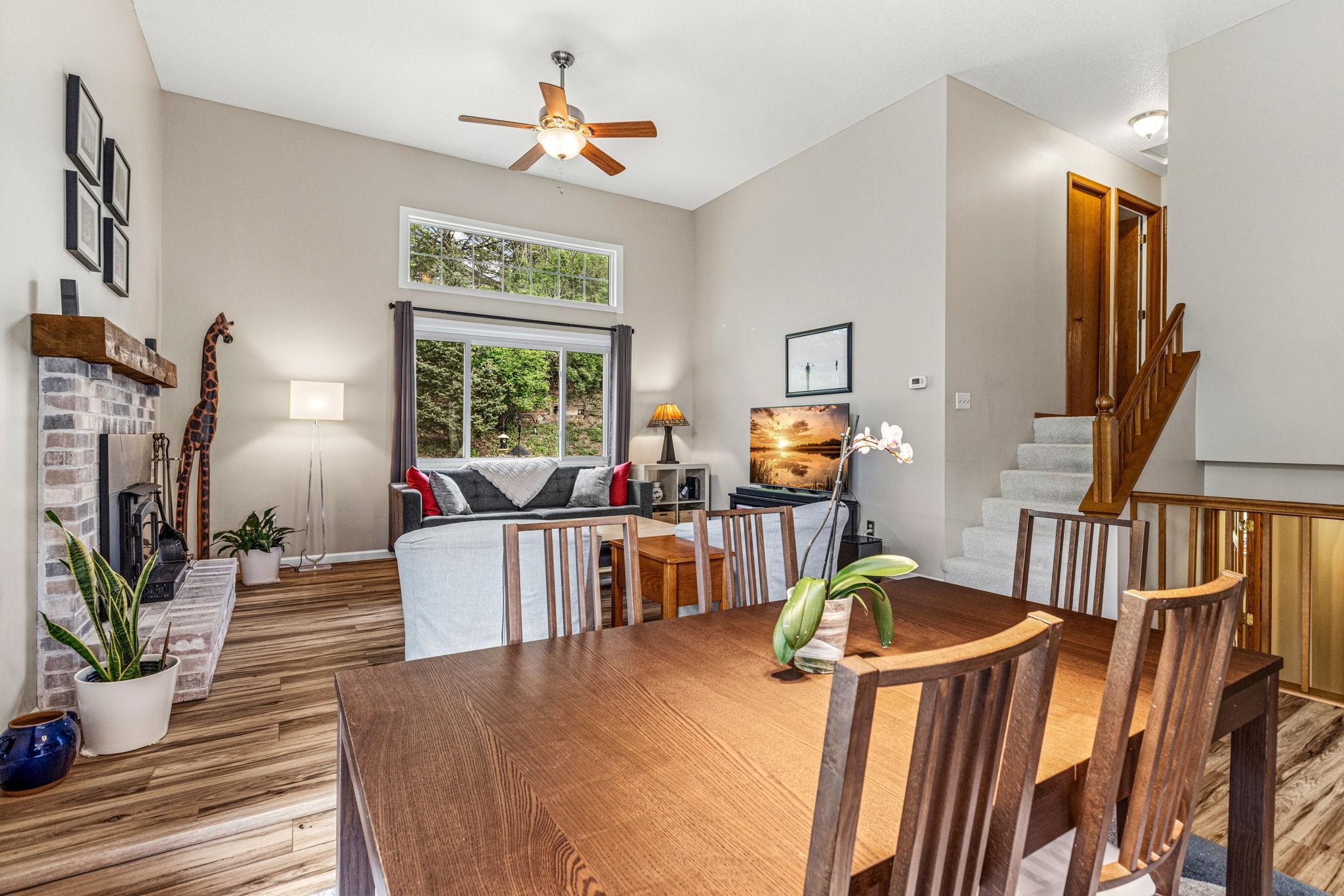 Open Concept Dining and Living Room