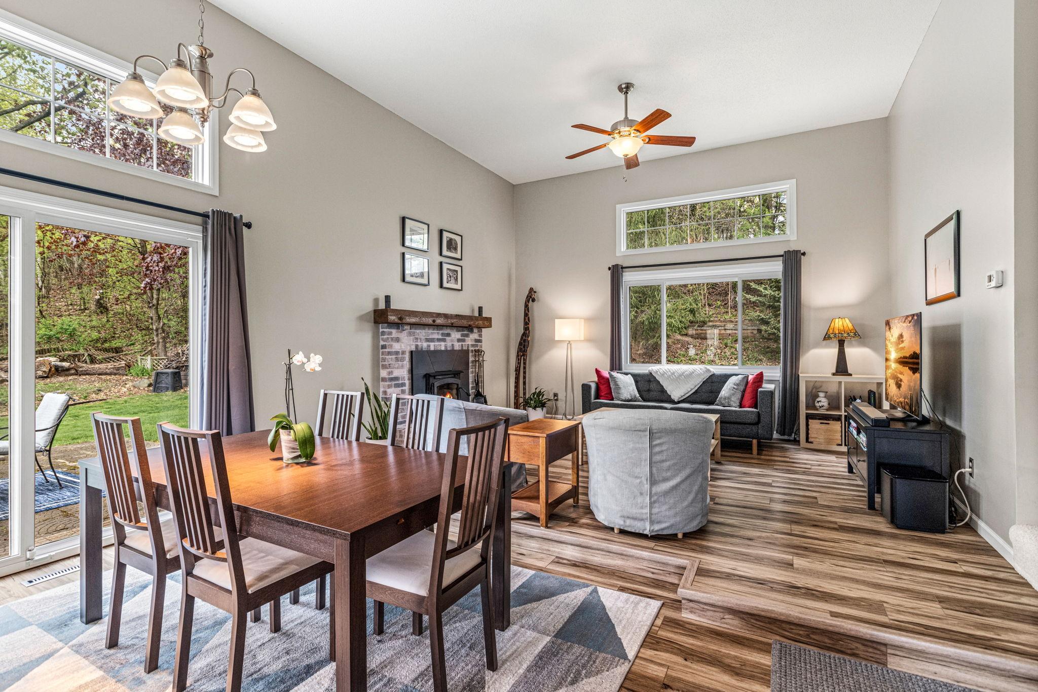 Open Concept Dining and Living Room