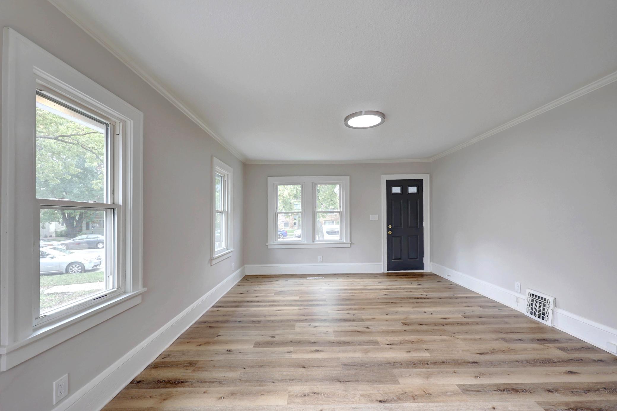 The Living Area has Plenty of Room for Lounging and a Dining Table.