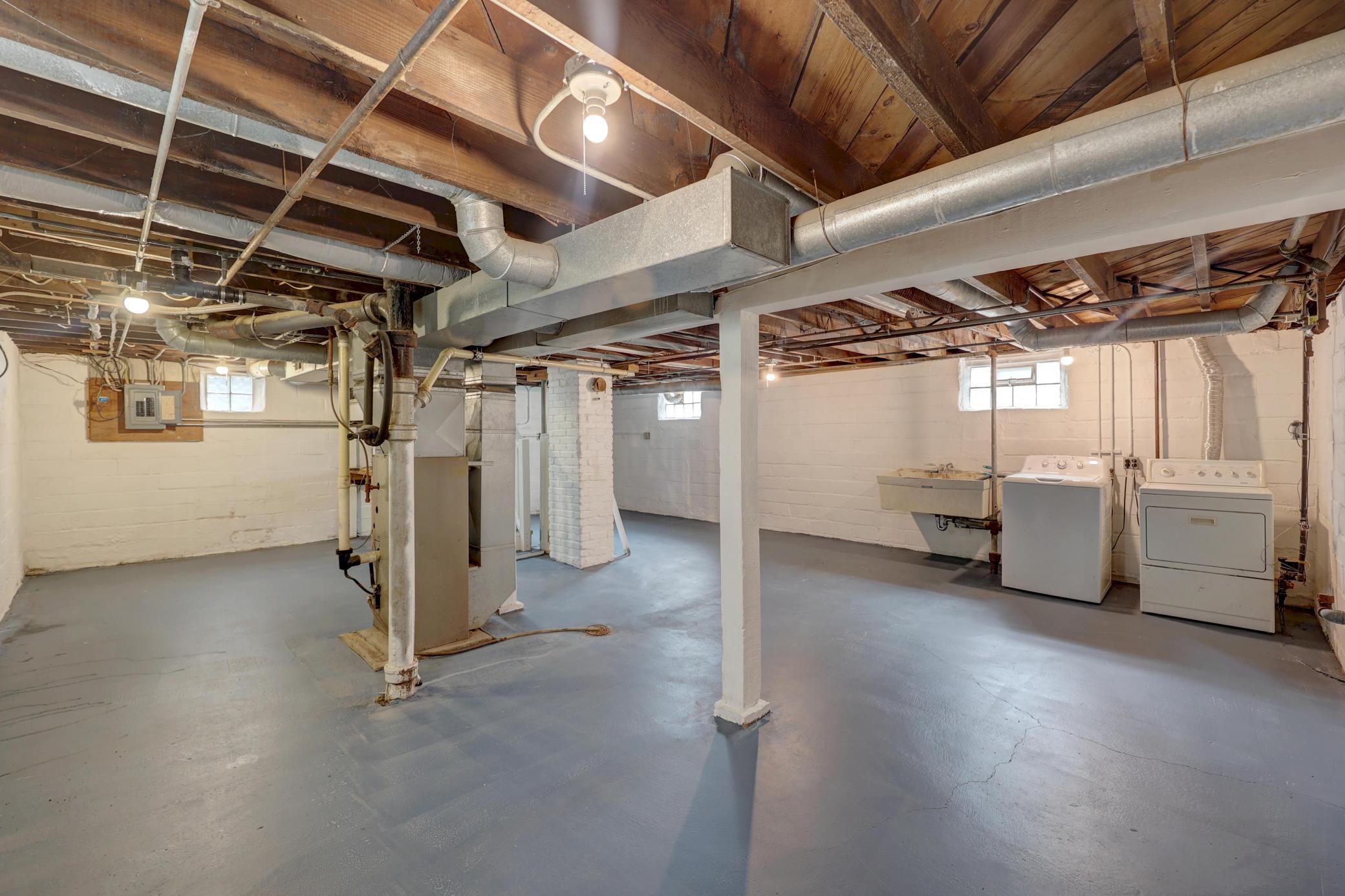 The Lower Level is Ready for Your Use. Even without walls, it is a great place for a Family Room, Play Room, Office or....