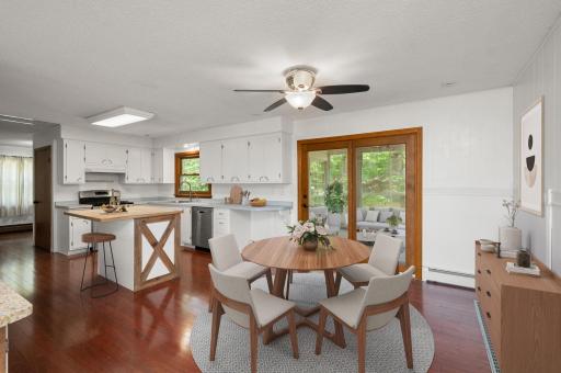 Nice Dining room open to Kitchen and Living Room - Step out to your 3-season porch!