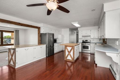 View from Dining room to Kitchen and Living Room
