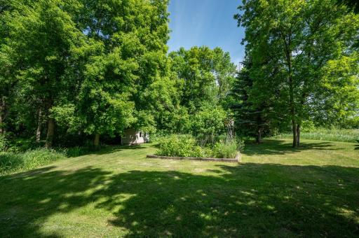 Private back yard backing right up to the protected St. Michael Wildlife Management Area
