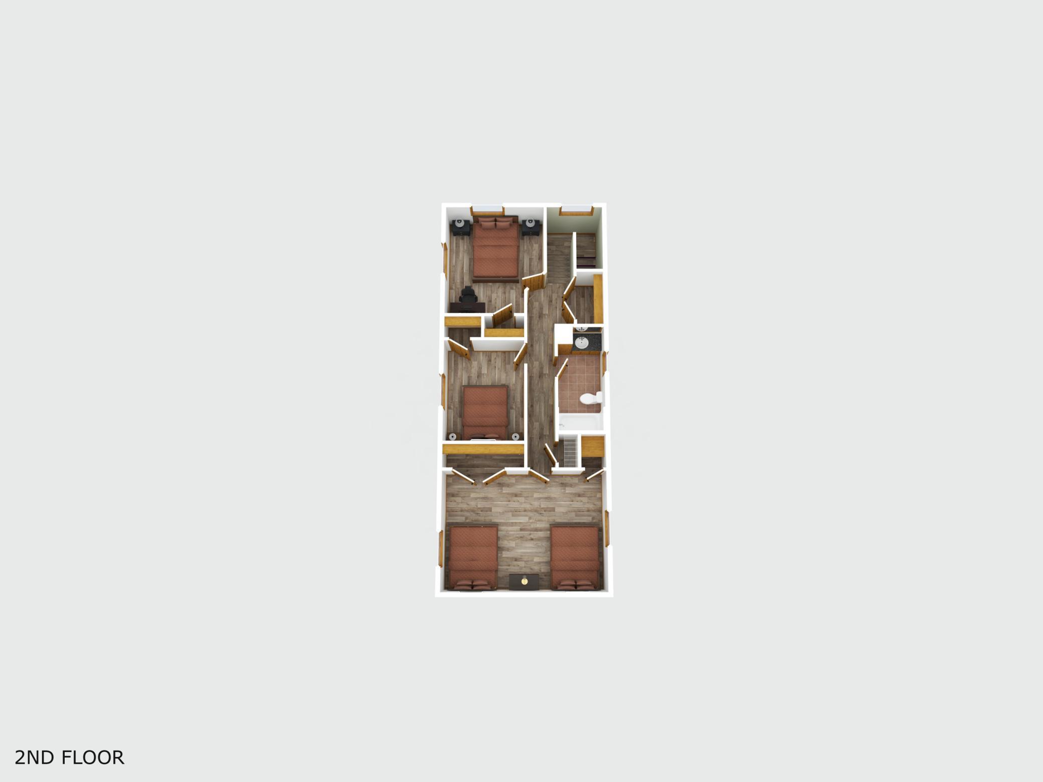 3D layout 2nd floor