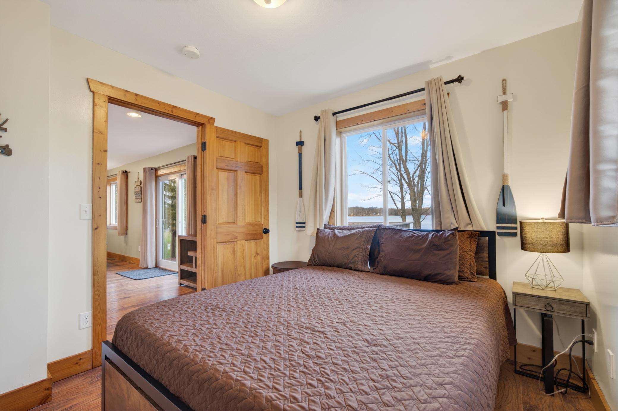 Guest space and Lake view.