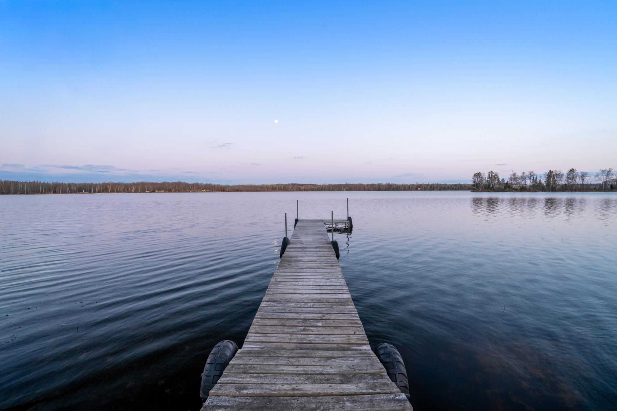 Evening lake view from dock