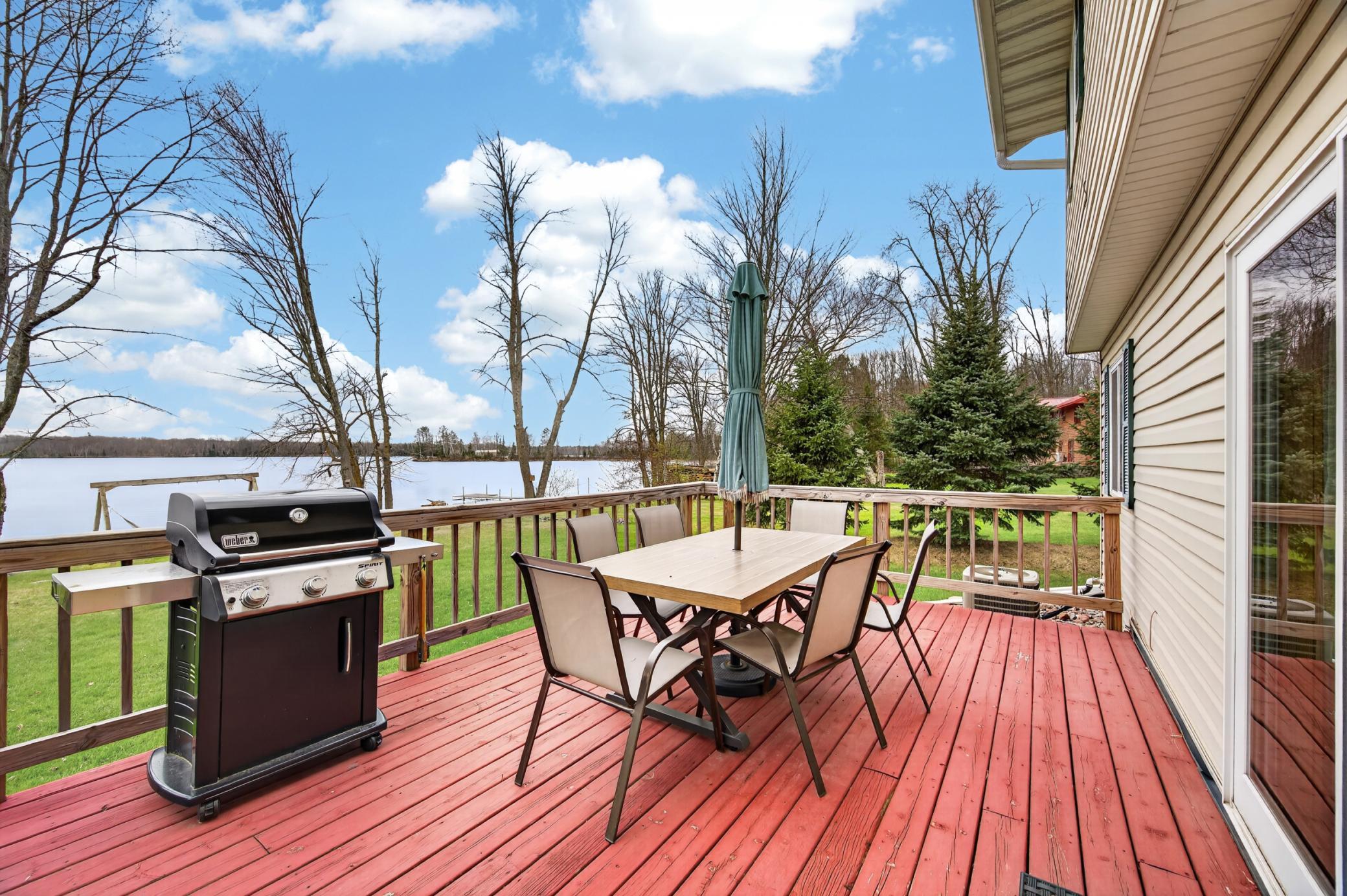 Deck and lake view