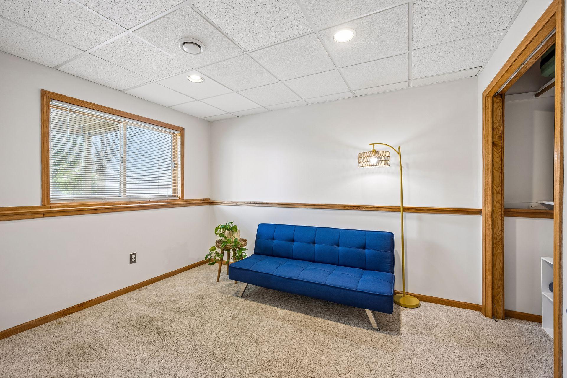 One of the six bedrooms.