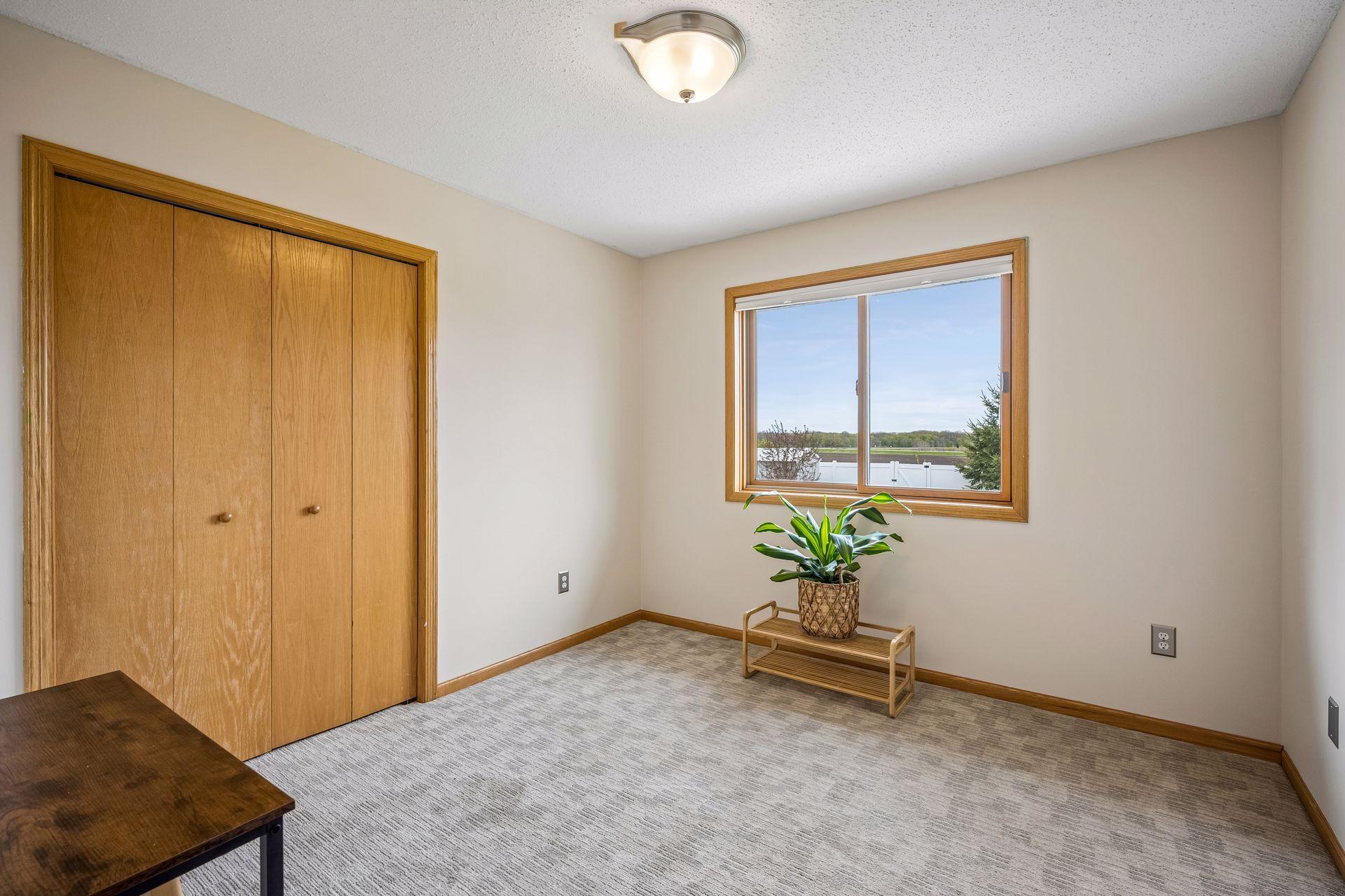 One of the six bedrooms.