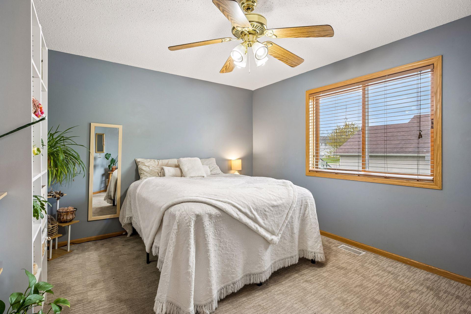 One of the six bedrooms.