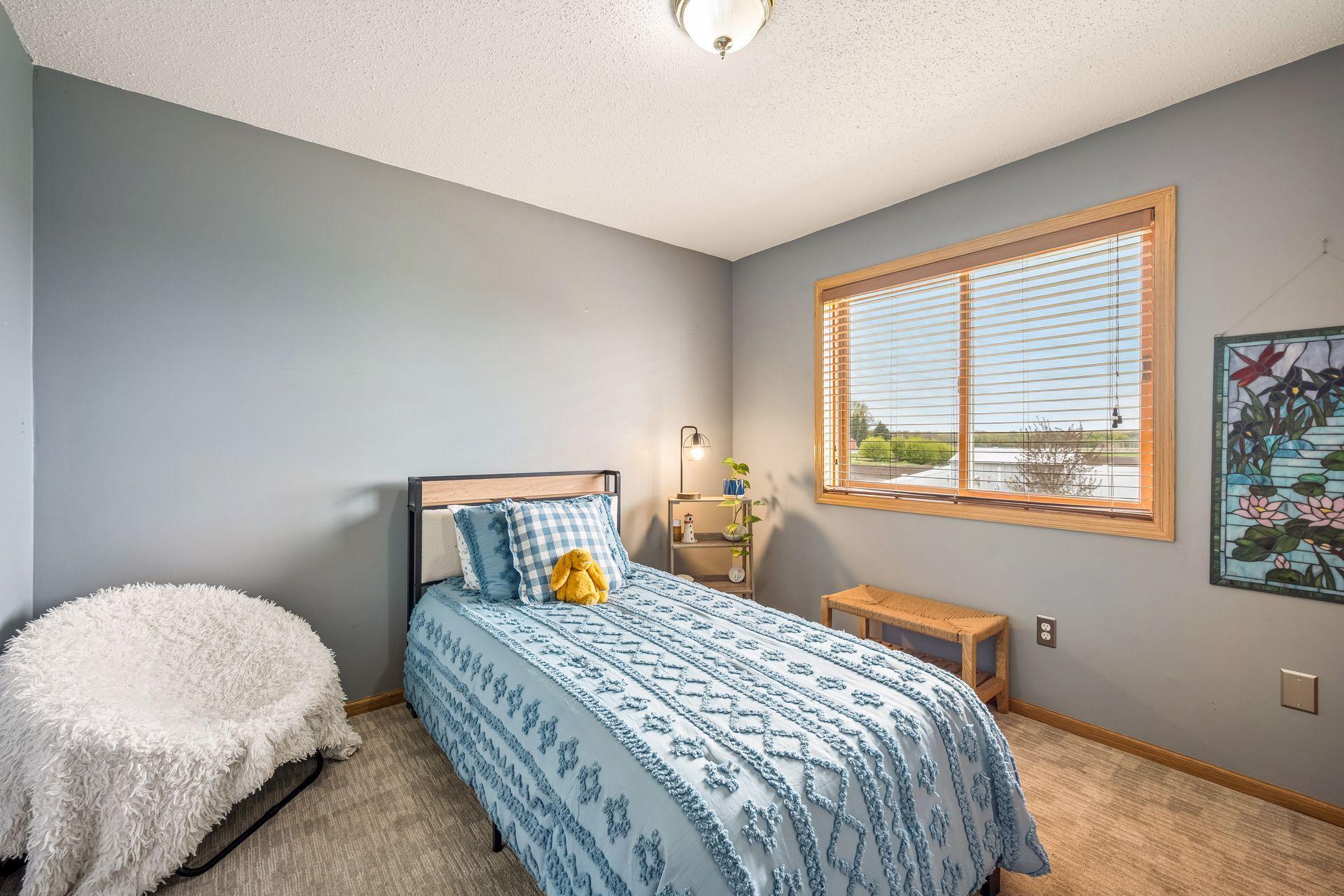 One of the six bedrooms.