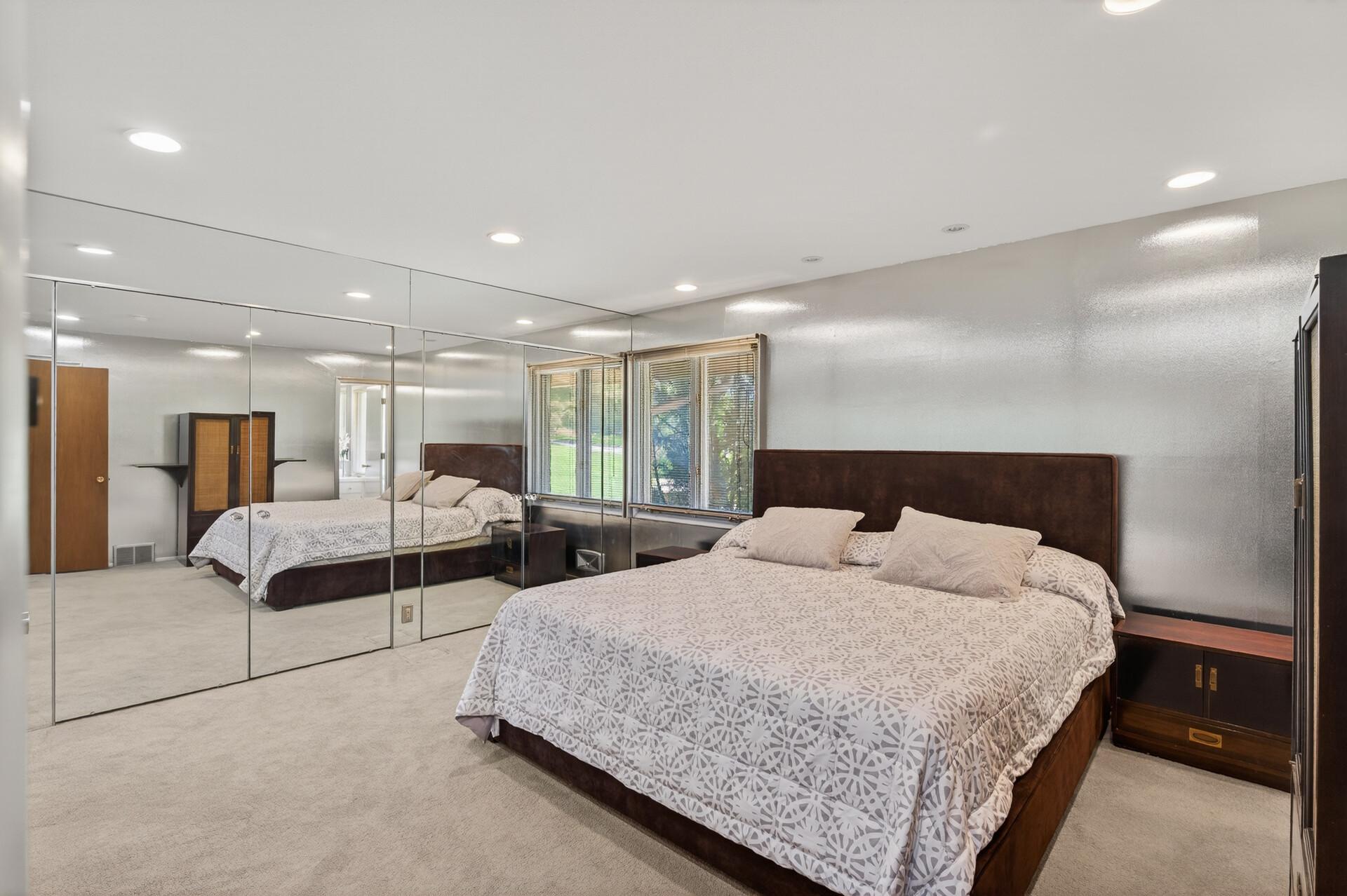 2 full walls of closet in this primary bedroom, abundant space for a king sized bed