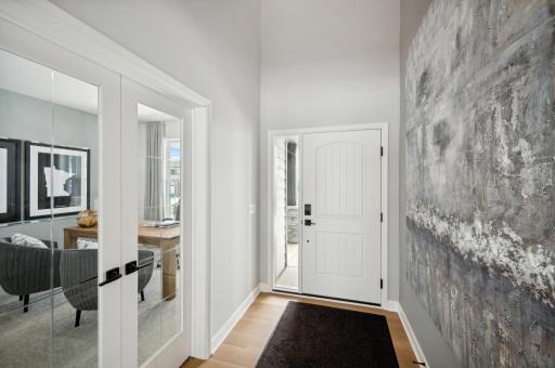 (Photo of a decorated model, actual homes finishes will vary) Make the best first impression with this entry!