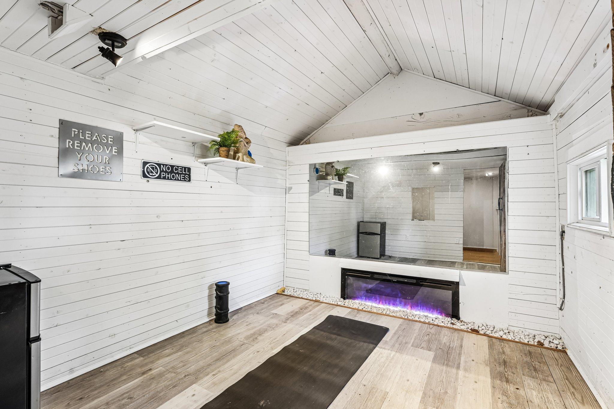 Garage converted to flex space