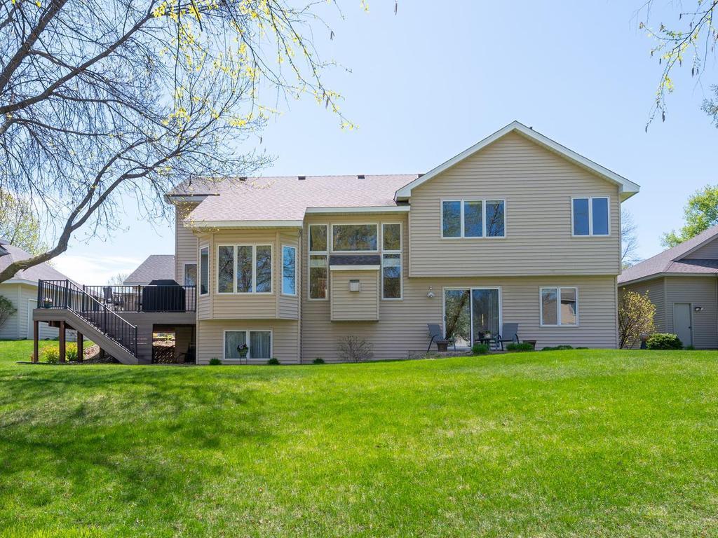 Enjoy picturesque views of the home’s backyard and attractive outdoor setting.